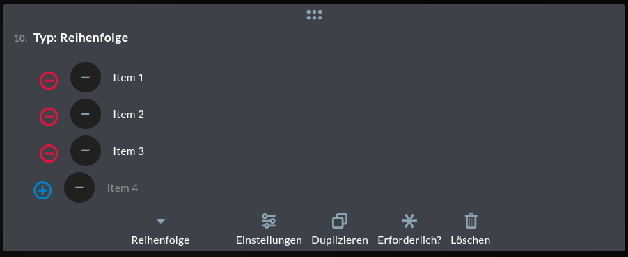 Reihenfolge