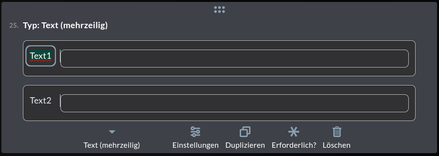 Text mehrzeilig