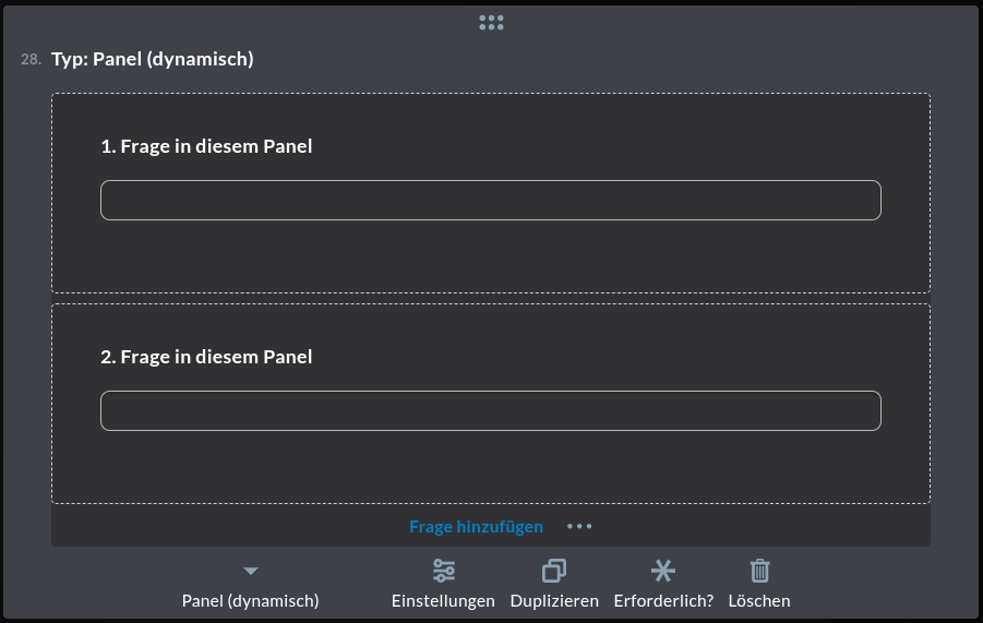 Panel dynamisch