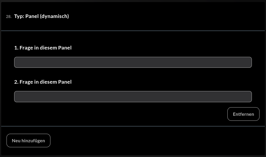 Panel dynamisch - hinzufügen