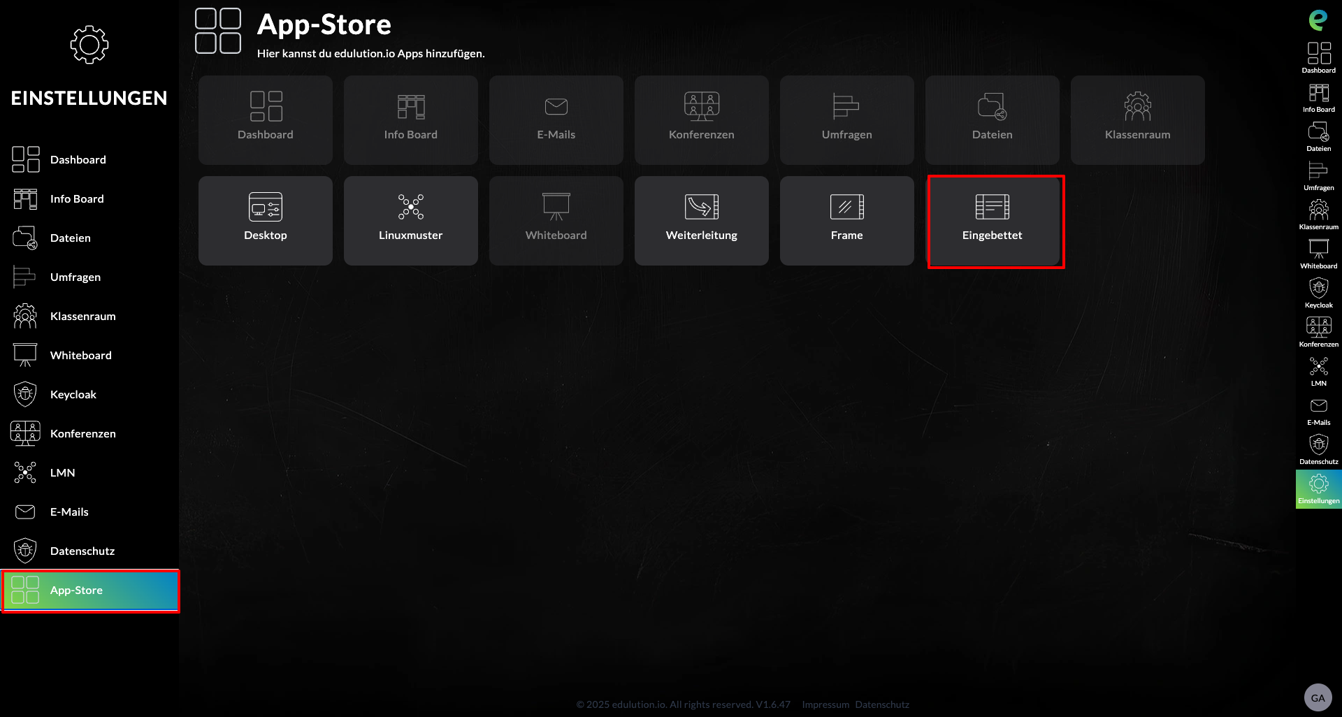 App-Store Eingebettet