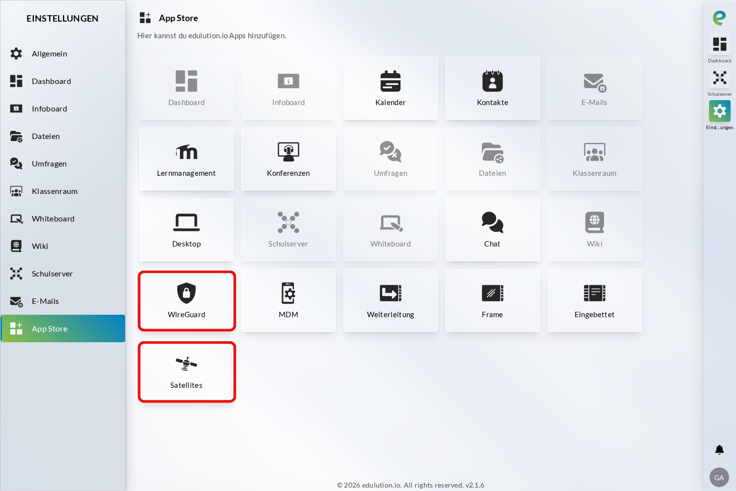 App Store mit WireGuard und Satellites