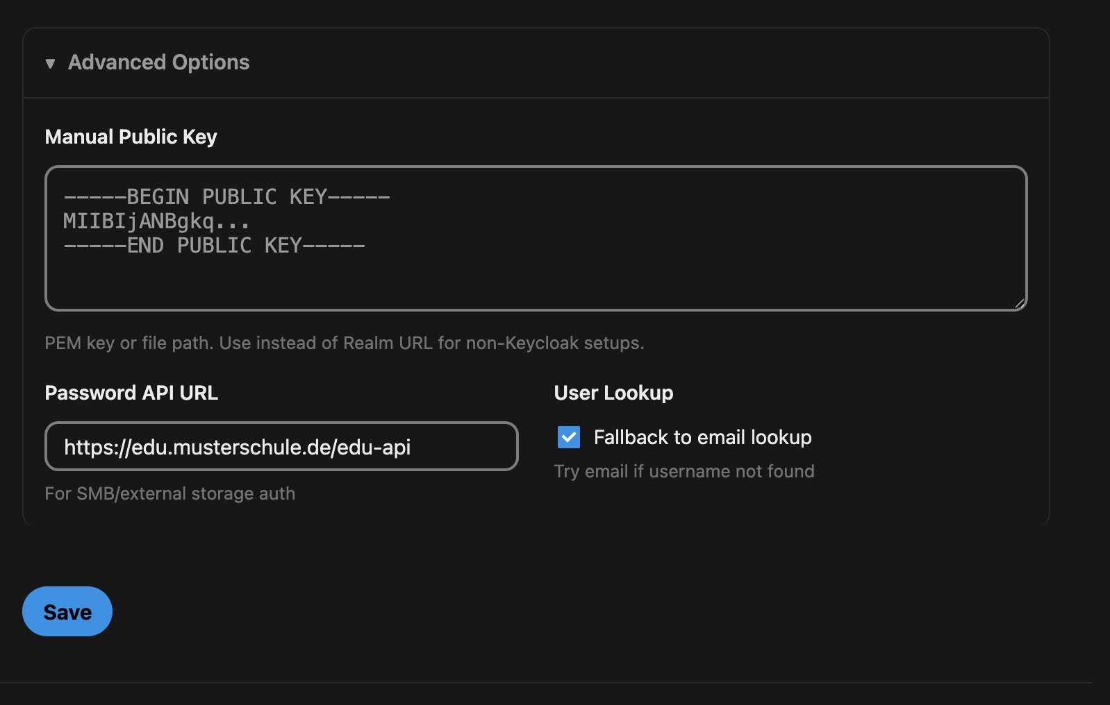 Cookie Auth Advanced Options