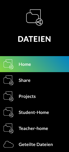Dateien App mit Shares