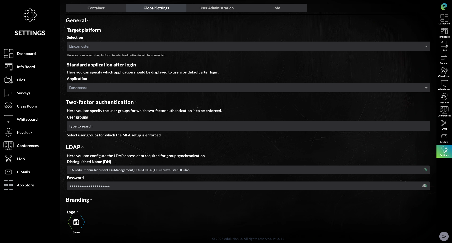 Globale Einstellungen