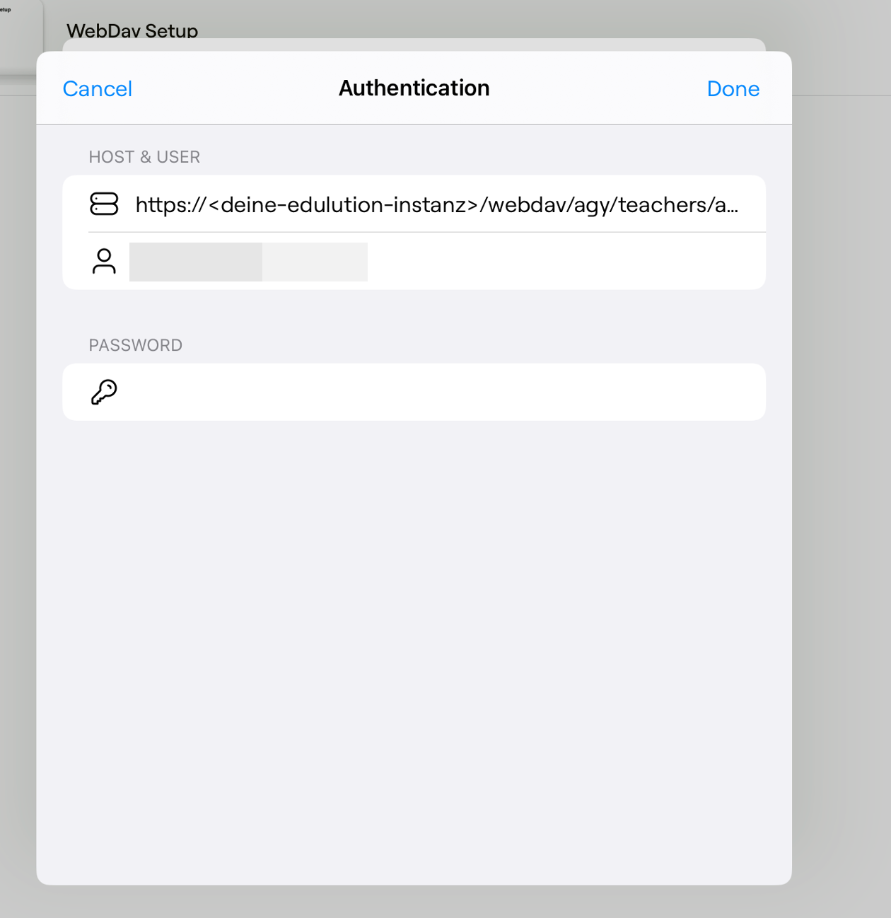 WebDAV-Authentifizierung