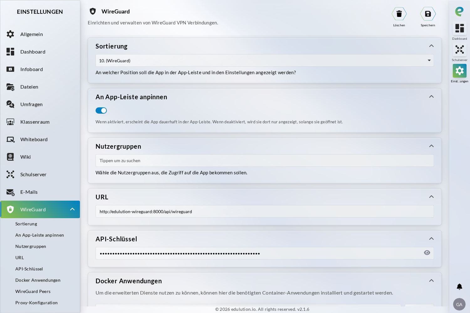 WireGuard-App-Konfiguration